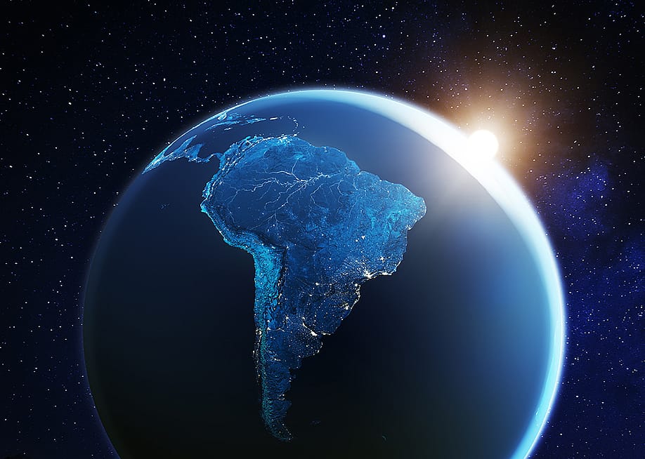 South America as viewed from space. — NicoElNino // Shutterstock