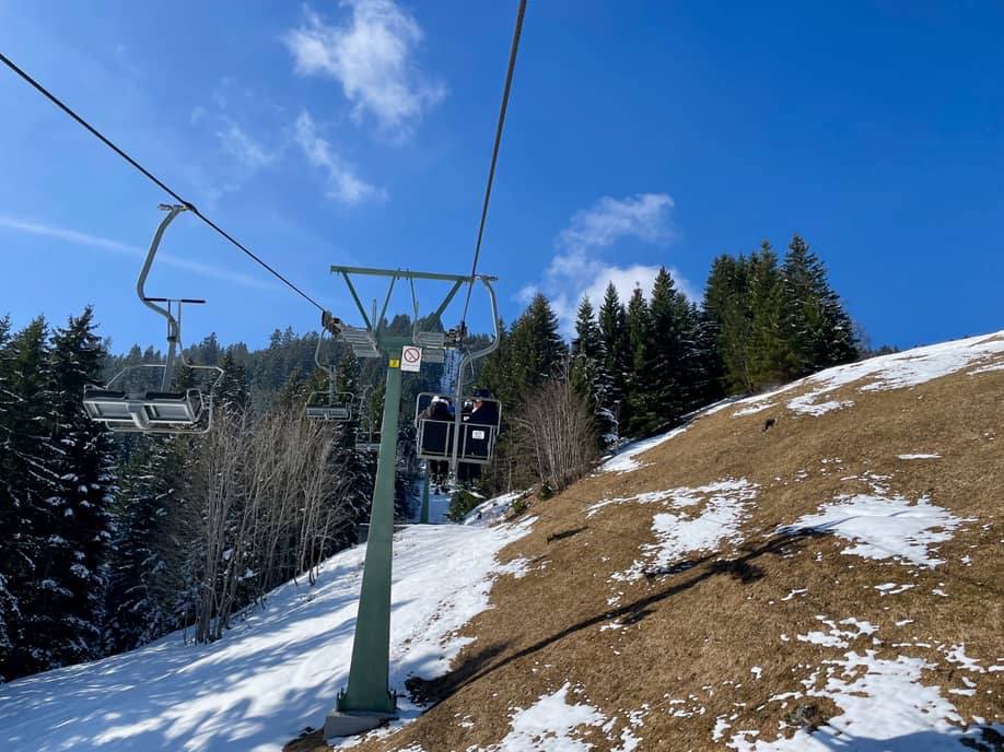 Skiing slopes with little to no snow even in winter due to climate change. — Maleo Photography // Shutterstock