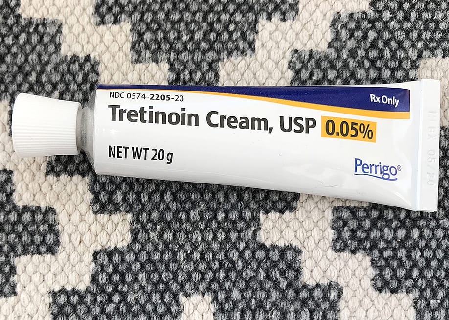 A 20g tube of Tretinoin face cream. — LisaChi // Shutterstock