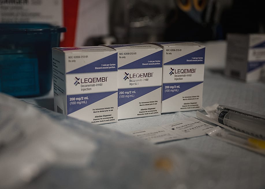 Three boxes of Leqembi, a newly FDA-approved Alzheimer's treatment drug. — Hannah Yoon for The Washington Post via Getty Images