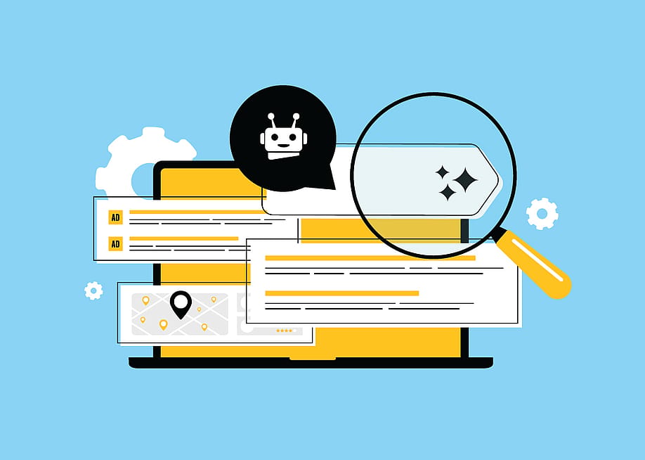 Vector illustration depicting generative engine optimization (GEO) for AI-driven searches. — BestForBest // Shutterstock
