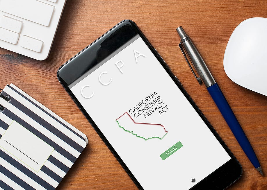 A smartphone displaying a California Consumer Privacy Act page. — Cristian Storto // Shutterstock