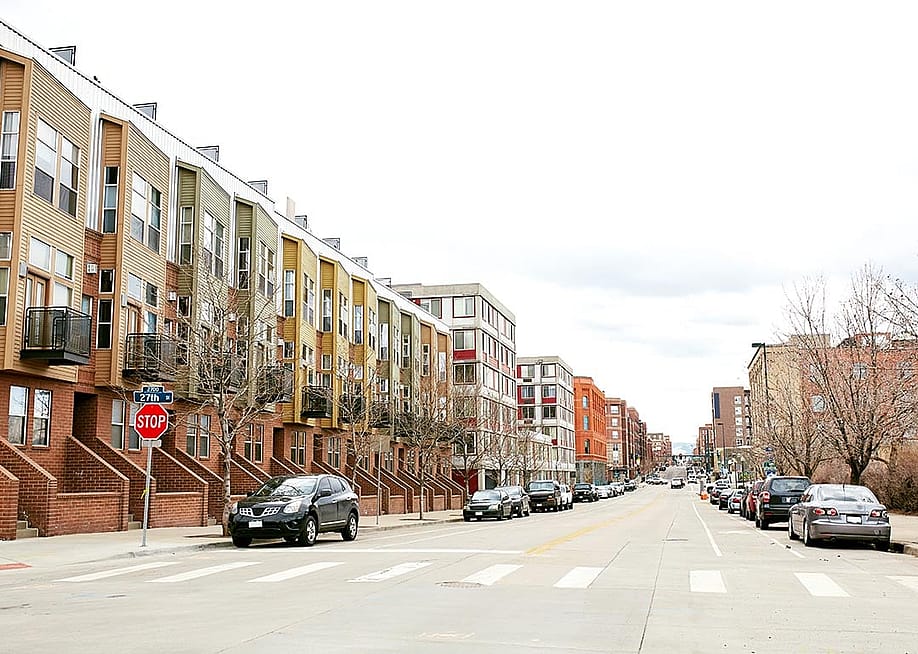 Quiet streets in the RiNo District surrounded by modern apartments and condominiums in the River North Arts District, Denver, Colorado — jenlo8 // Shutterstock