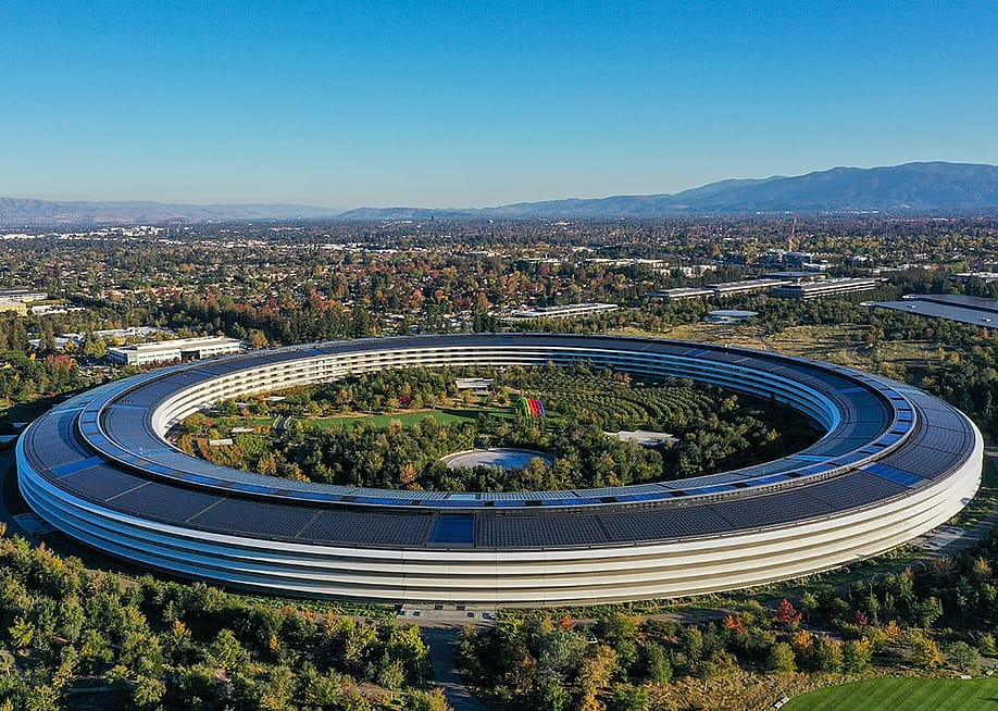 An aerial view of Apple Park in Cupertino, California. — Tayfun CoÅkun // Anadolu Agency via Getty Images