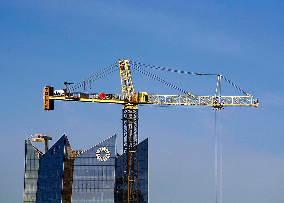 A tower crane owned by Torre Cranes in operation in downtown San Antonio, Texas. — Robert Alexander // Getty Images