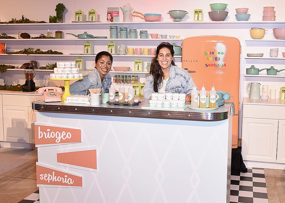 Briogeo, a hair care company, and its vendors at its booth during the 2018 SEPHORiA event in Los Angeles, California. — Presley Ann // Getty Images for Sephora