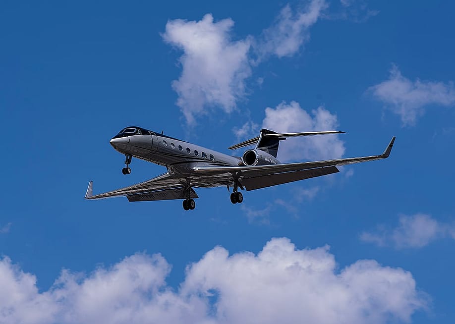 A private Gulfstream G550 N679MS at Harry Reid International Airport in Las Vegas. — Robin Guess // Shutterstock