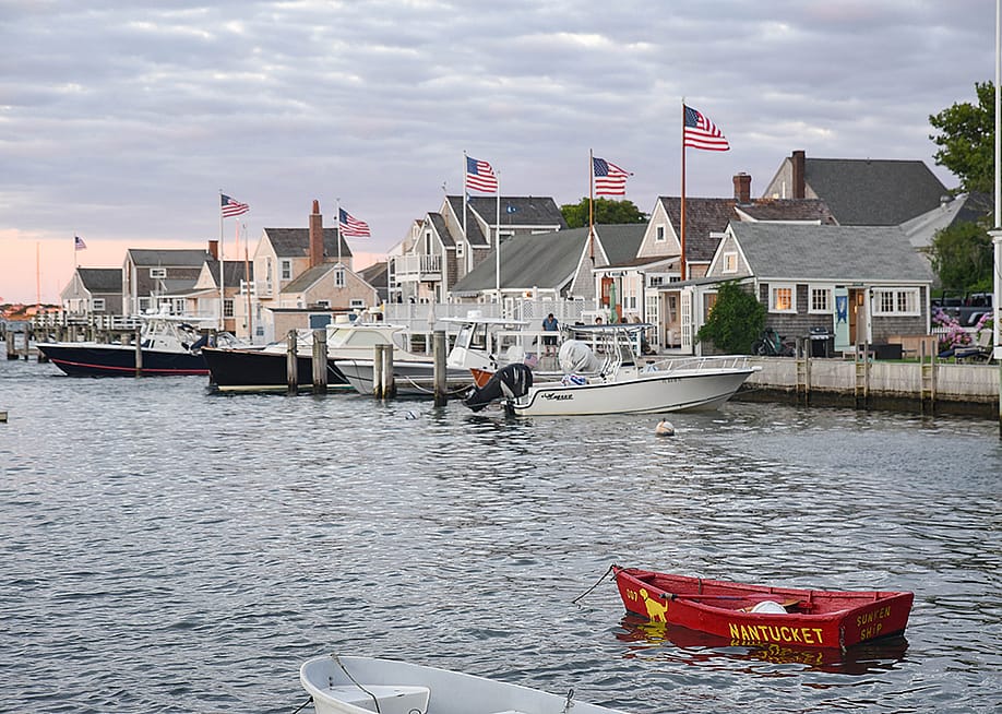 A view of homes by the Nantucket Harbor in Massachusetts. — Gretchen Blair Madden // Shutterstock