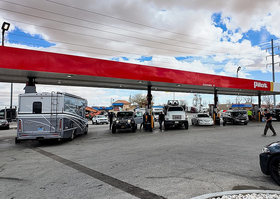 A Pilot truck stop in Kramer Junction Intersection, California. — Gerald Peplow // Shutterstock