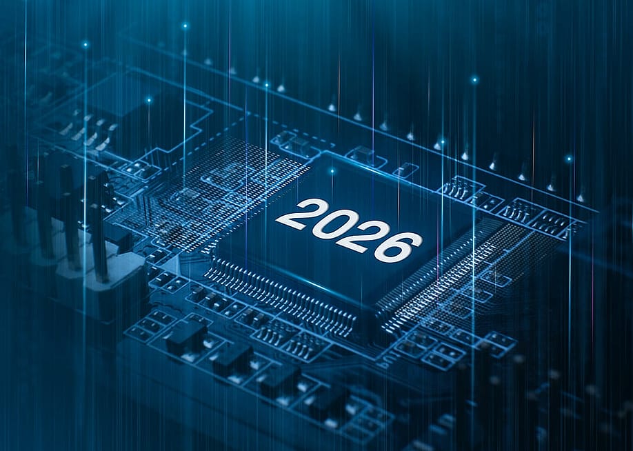 AI graphic chip with a label for 2026. — dee karen // Shutterstock