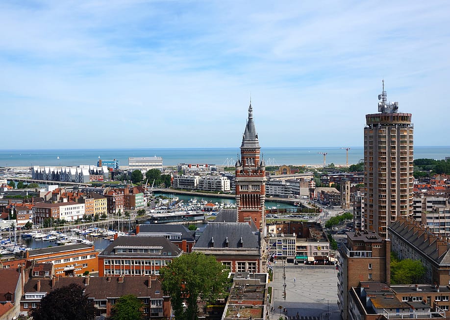 A view of Dunkirk, France with the coast in the background. — dixkom // Shutterstock