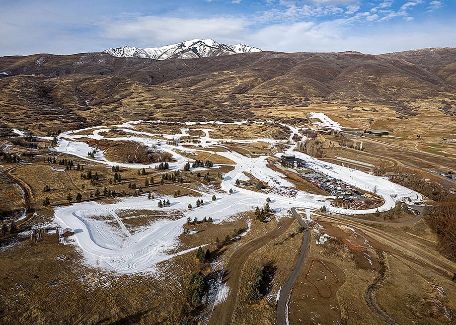 Aerial view of Soldier Hollow Nordic Center in Midway on Friday, January 23, 2026. — Trent Nelson // The Salt Lake Tribune