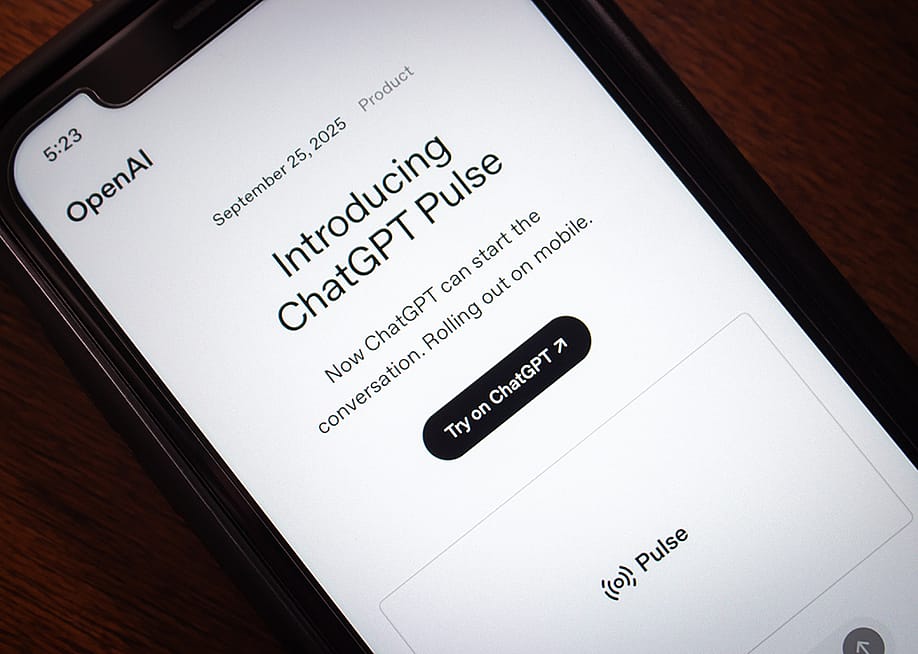 ChatGPT Pulse app on a smartphone. — Koshiro K // Shutterstock