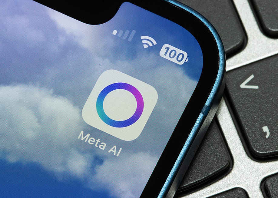 A Meta app icon on a smartphone. — Tada Images // Shutterstock