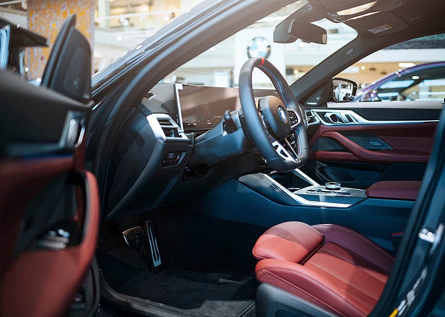 Interior of the 2024 BMW i4 car. — Valdis Skudre // Shutterstock