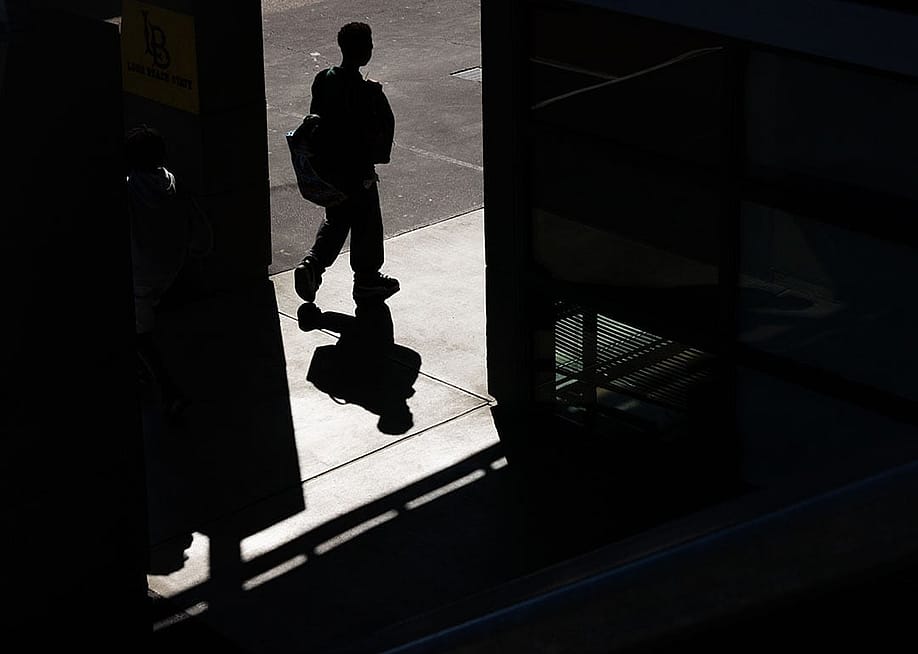 A student walks through the hall at La Tijera K-8 Academy of Excellence Charter School on October 22, 2025, in Inglewood, California. — Juliana Yamada / Los Angeles Times via Getty Images