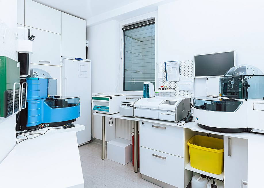 Equipment and other instruments in a scientific laboratory. — 24K-Production/ // Shutterstock