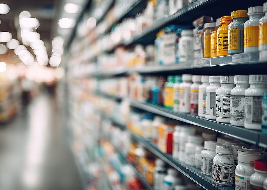 A vitamins and supplement drugs aisle in a store. — manjaaa // Shutterstock