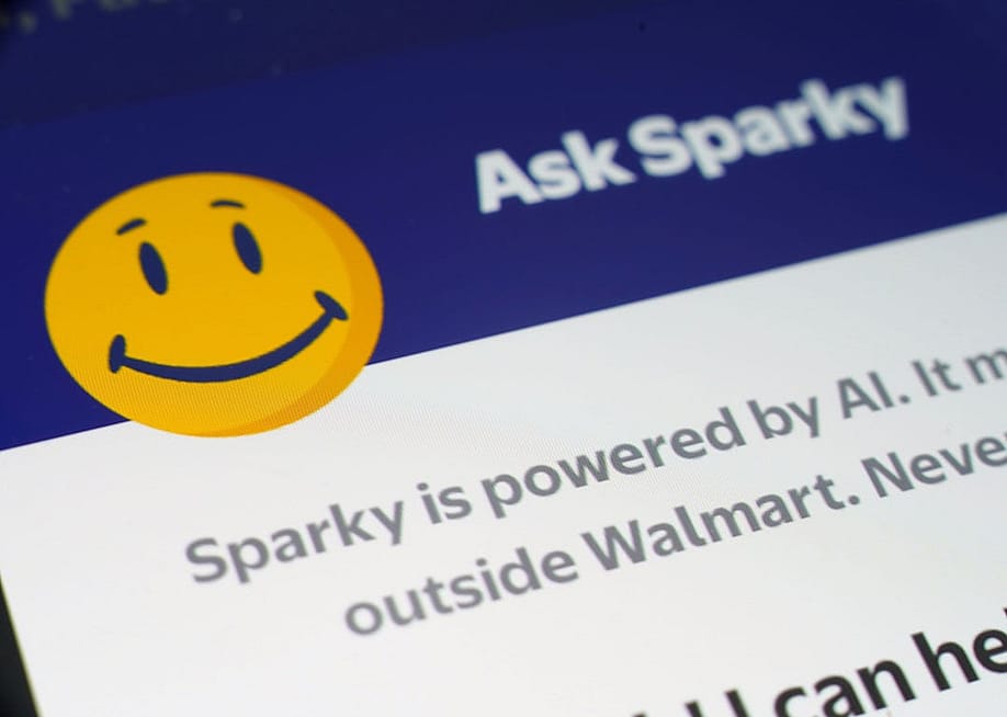Walmart's Sparky AI Assistant app. — PJ McDonnell // Shutterstock