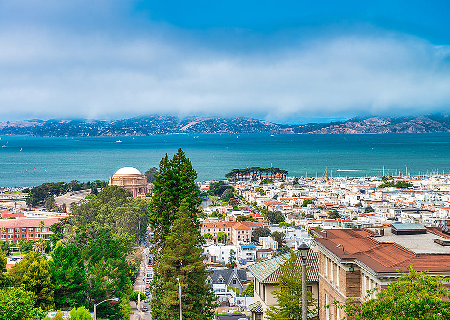 Aerial view of the Lyon Street steps in San Francisco, California. — GagliardiPhotography // Shutterstock