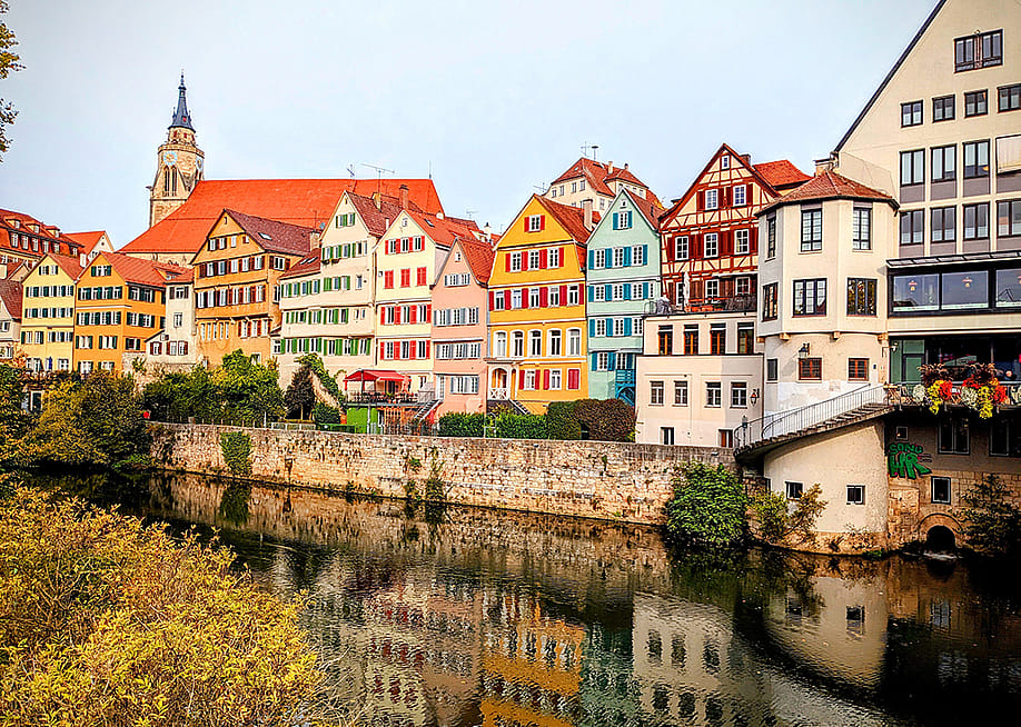 The Neckarfront in Tübingen, Germany during fall. — Deepti Murmu // Shutterstock