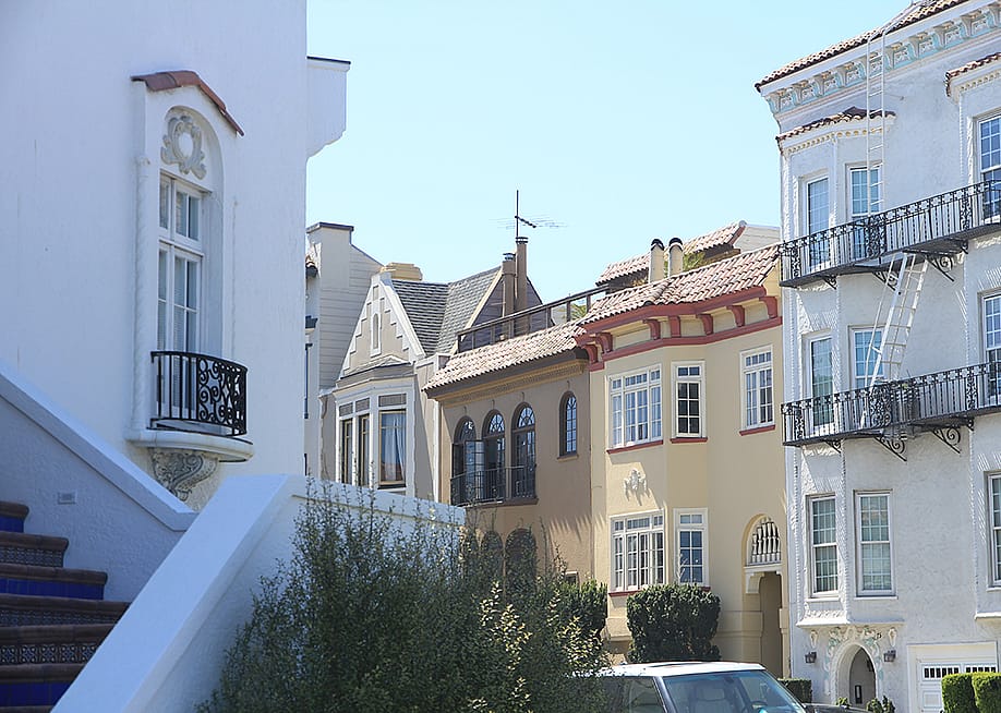 Houses in the Marina District neighborhood in San Francisco, California, USA. — Simon Poon // Shutterstock