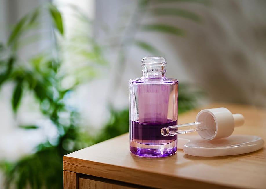 Bakuchiol, a plant-based alternative to retinol, face serum in a glass bottle. — Boryana Manzurova // Shutterstock