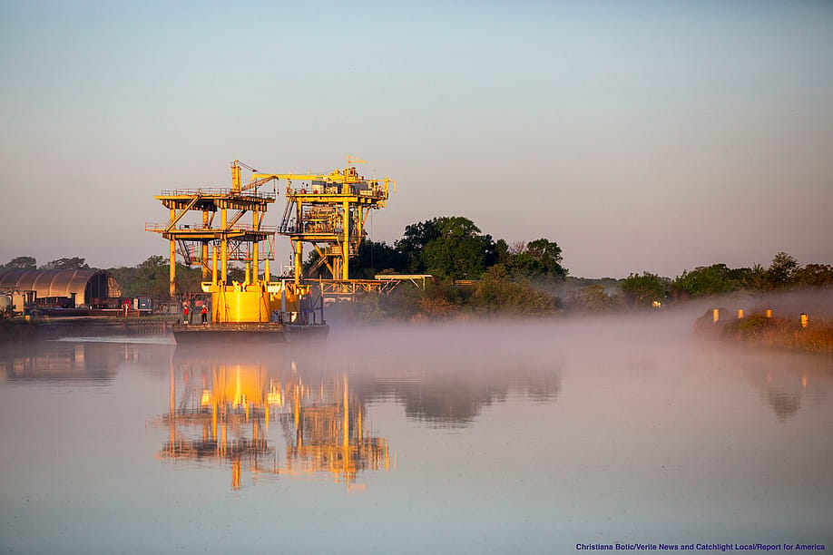 Oil infrastructure in Abbeville, La., on March 27, 2026. — Christiana Botic // Verite News and Catchlight Local / Report for America