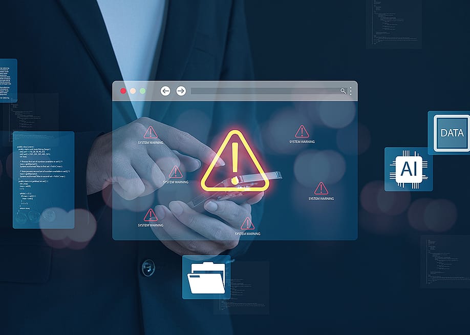 A concept illustration of detecting cyberattacks using AI notification. — Mr.paripat niyantang // Shutterstock