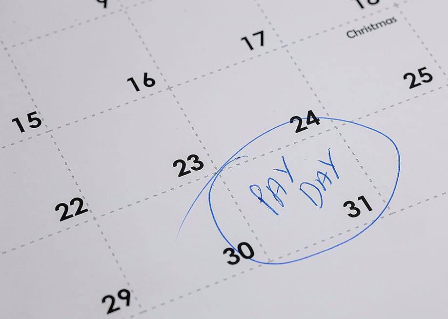 A calendar reminder of payday on the 31st. — Photo For Everything // Shutterstock
