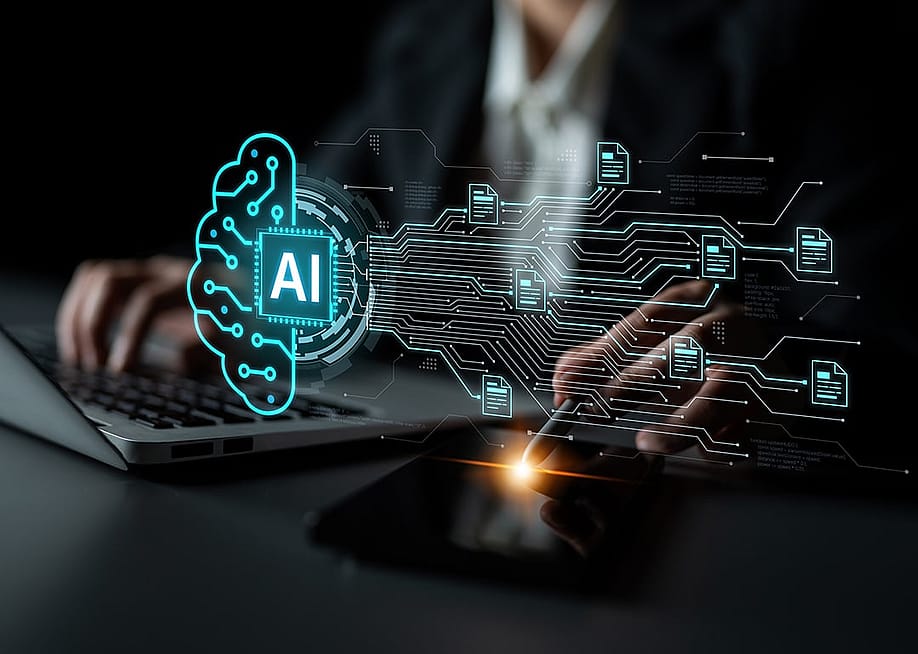 An artificial intelligence conceptual design utilized by an analyst. — Summit Art Creations // Shutterstock