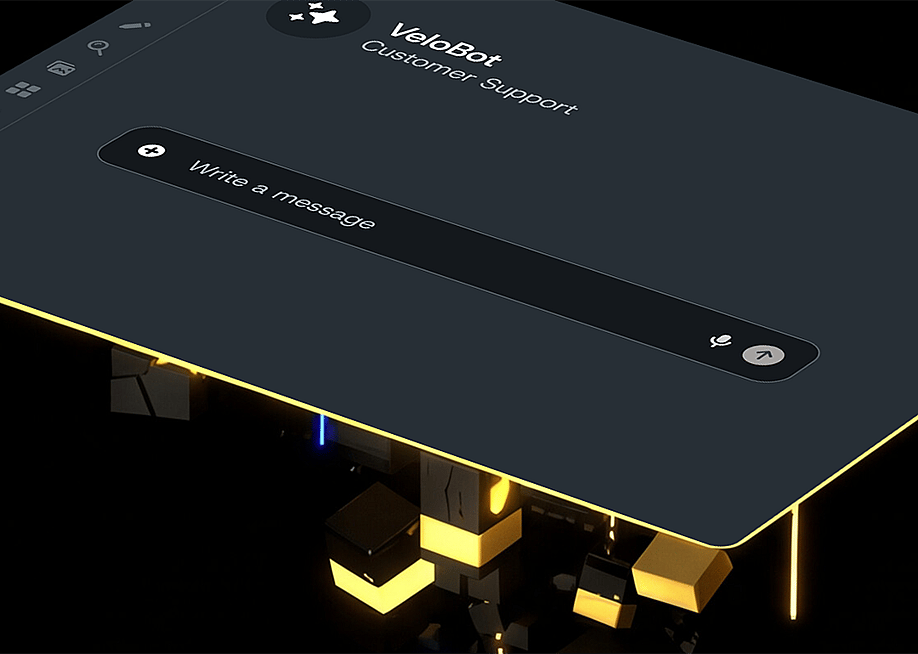 An illustration displaying a futuristic customer support interface. — Sinch