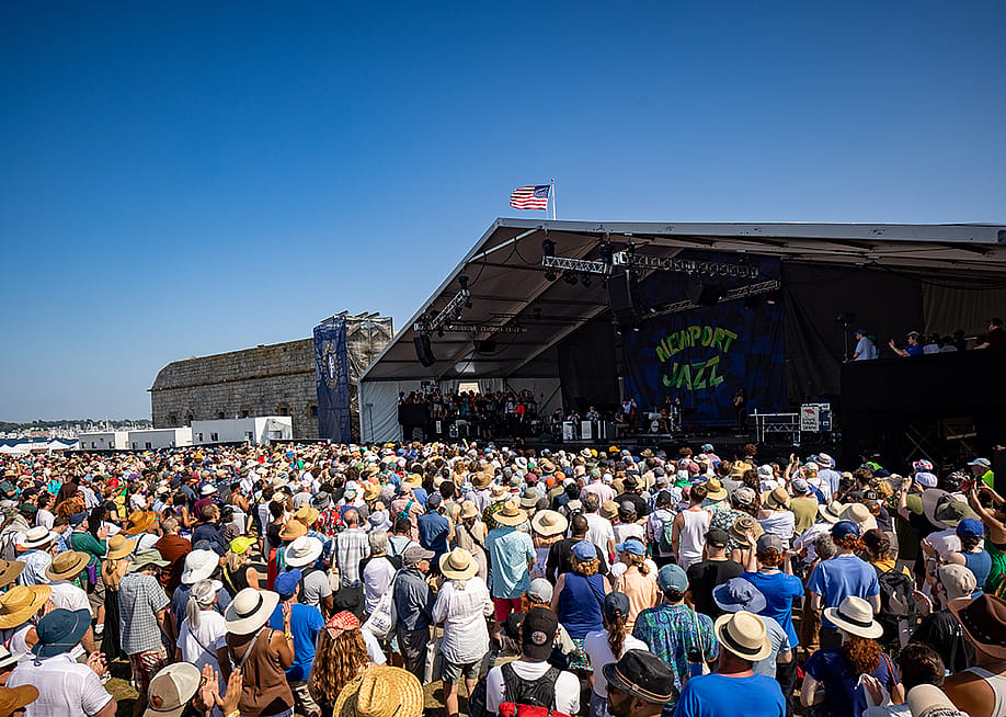 An atmosphere view of the audience and stage during the 2024 Newport Jazz Festival in Rhode Island, USA. — Douglas Mason // Getty Images