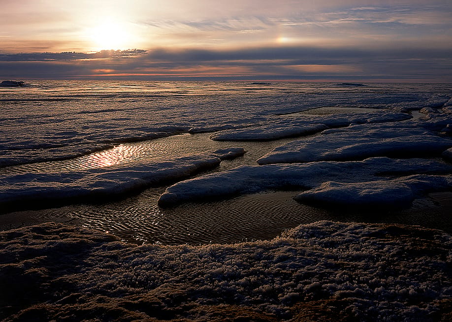 The view from a bush plane as it approaches Cooper Island off of Barrow, Alaska. — Joe McNally // Getty Images