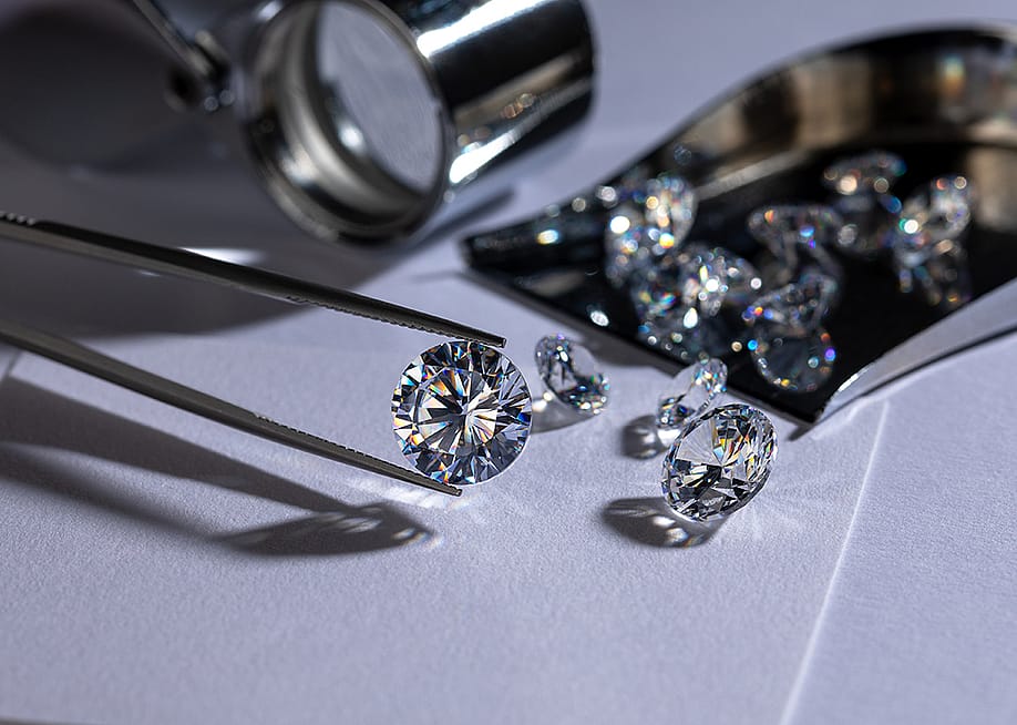 Synthetically grown diamonds of various cuts — EgolenaHK // Shutterstock