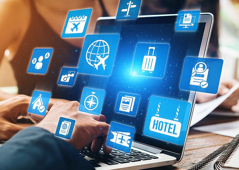 Conceptual graphics of a digital travel planning system — Summit Art Creations // Shutterstock