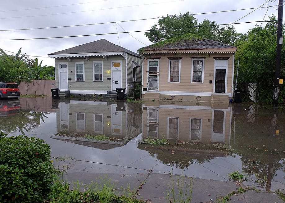A view of the street flooding after heavy rains in uptown New Orleans. — Chris Nicotera // Shutterstock