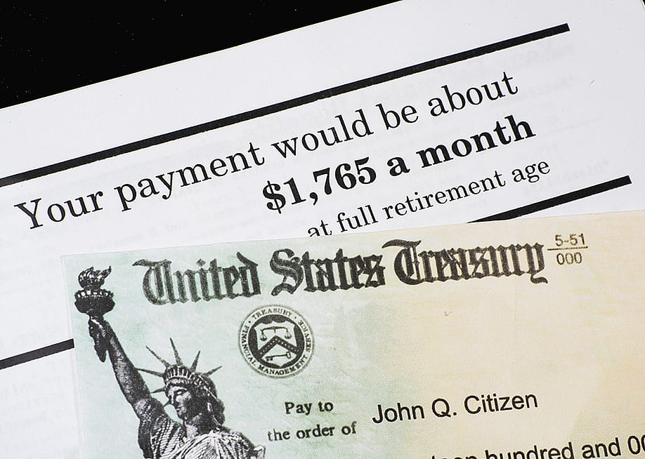 A Social Security Administration annual statement showing a benefits payment. — Rix Pix Photography // Shutterstock
