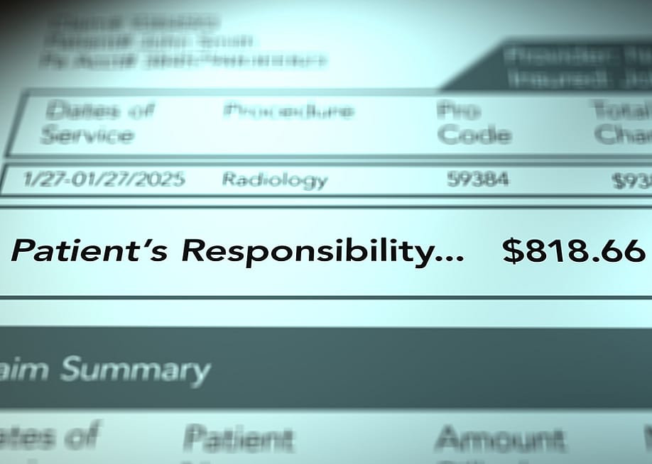 Close up on a patient's medical total bill price. — Joseph Kelly // Shutterstock