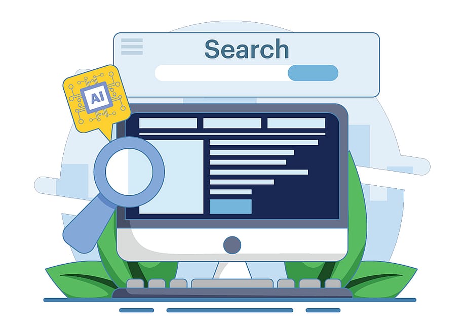 A custom vector illustration showing the concept of AI-based SEO systems. — Fahmi_Ruddin_Hidayat // Shutterstock