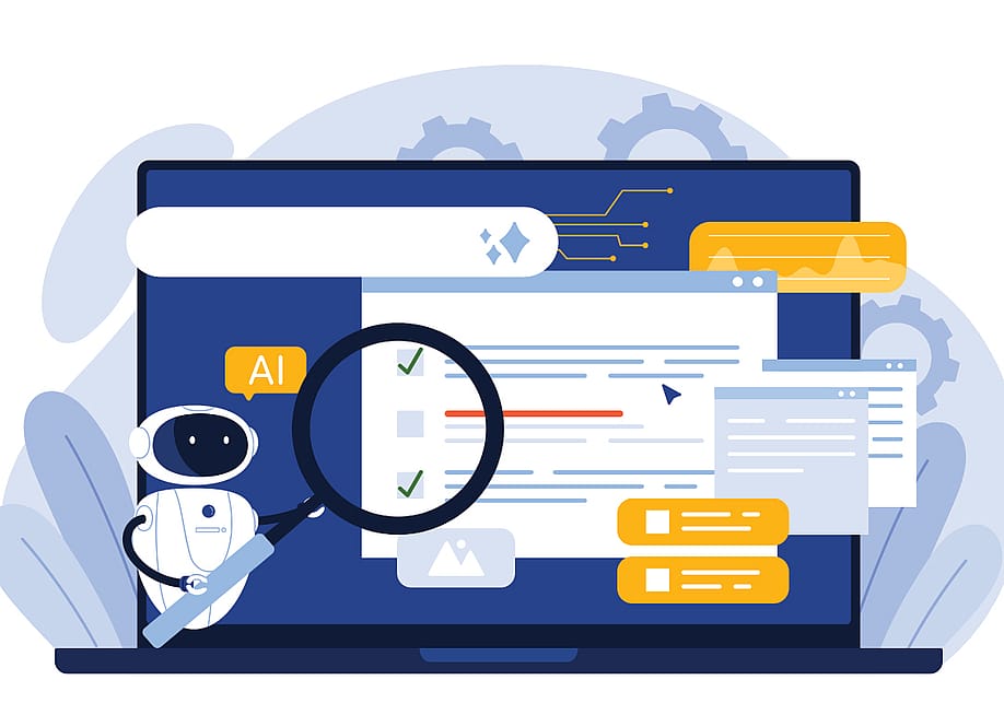 A custom vector illustration showing content visibility through SEO or GEO. — Flash Vector // Shutterstock
