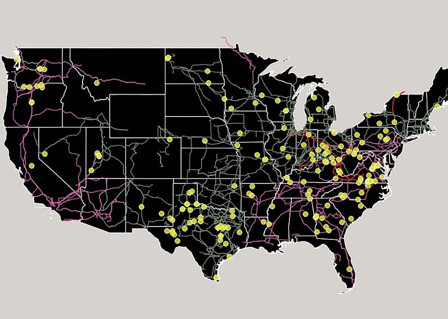 A map showing the geographic distribution of rural data center development across the United States. — The Daily Yonder