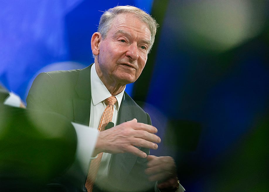 Chairman of the US Securities and Exchange Commission (SEC) Paul S. Atkins speaks during the first day of the 2026 Spring Meetings at IMF headquarters in Washington, DC on April 13, 2026. — Kent Nishimura // AFP via Getty Images