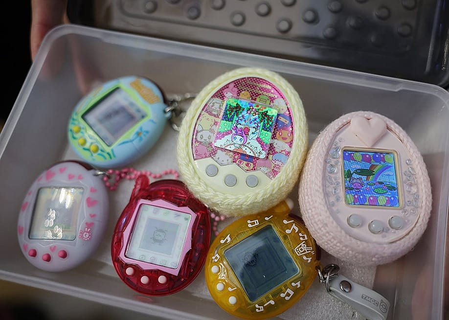 A collection of Tamagotchis shown from a storage box. — R.J. Johnston // Toronto Star via Getty Images