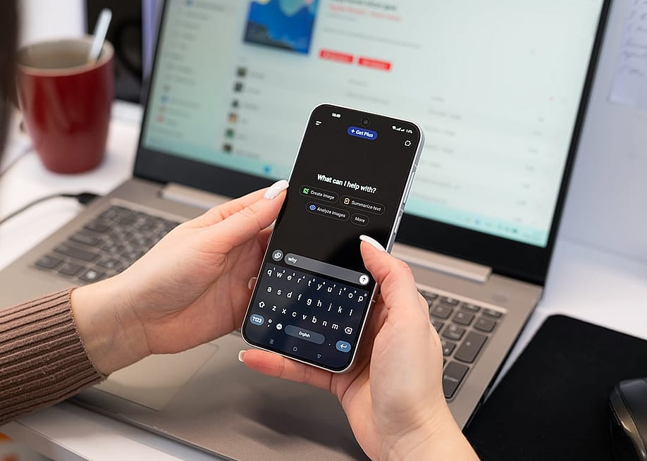 Woman using an AI mobile app — Yarrrrrbright // Shutterstock
