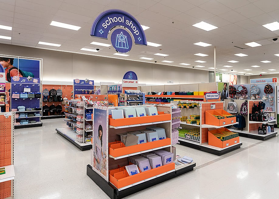 The back-to-school section at a retail store. — PJ McDonnell // Shutterstock