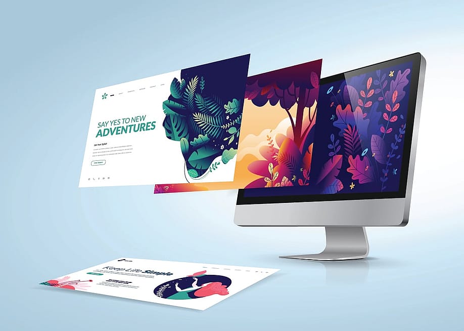 A vector illustration of different website design templates for web development and marketing. — PureSolution // Shutterstock