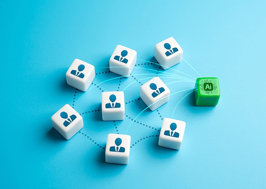 A conceptual graphic of increasing team efficiency using AI. — Andrii Yalanskyi // Shutterstock
