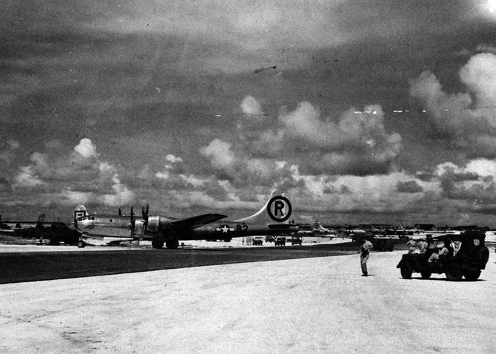 1945: Enola Gay drops the first atomic bomb