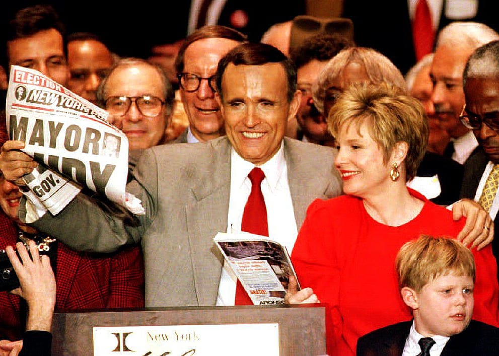 1994: Rudy Giuliani elected mayor